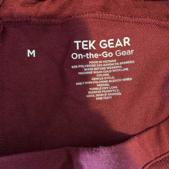 Women's M Tek Gear Lightweight Joggers in Burgundy - Picture 4 of 7